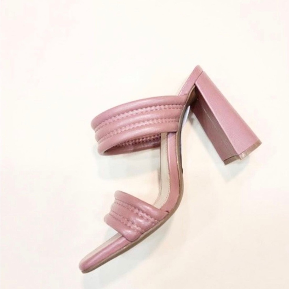 Terracotta Quilted Puff Blocked Heel Sandal